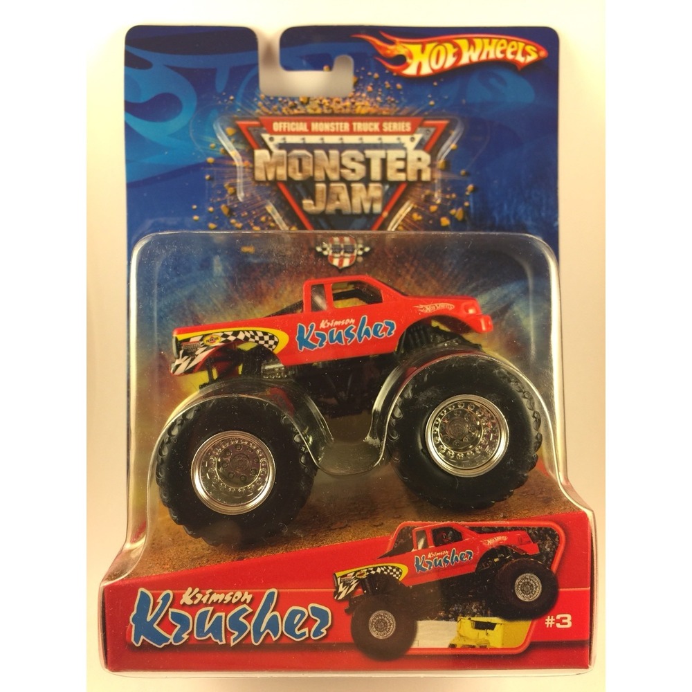 Hot Wheels Monster Jam Monster Truck Krimson Krusher‎ #3 Die Cast 1/64 Scale